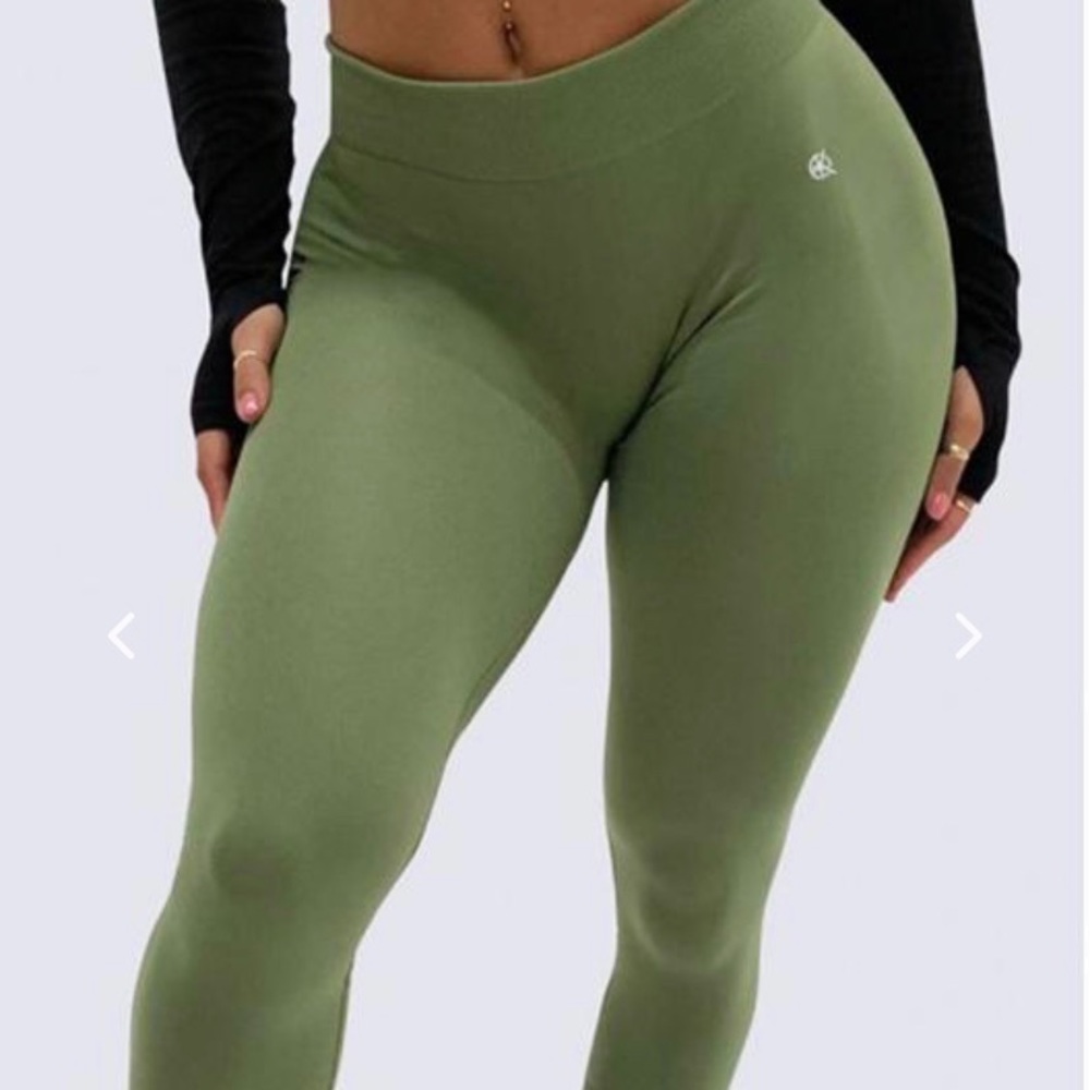 Workouts By Katya Summer Leggings - Olive Green